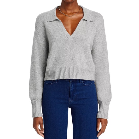 Paige Maxie Sweater - Heather Grey Cashmere - Picture 4 of 16